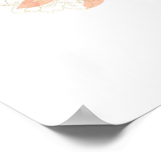 一緒に引用文とコーラル葉 ポスター (角)