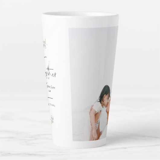 一緒に引用文家族の写真 カフェラテマグ (正面)