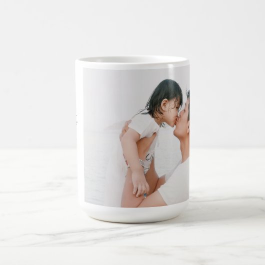 一緒に引用文家族の写真 コーヒーマグカップ (中央)