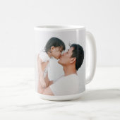 一緒に引用文家族の写真 コーヒーマグカップ (正面右)