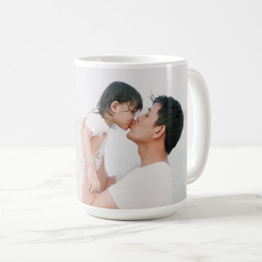 一緒に引用文家族の写真 コーヒーマグカップ (正面右)