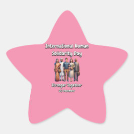 一緒に強く。人類の連帯の日。 星シール