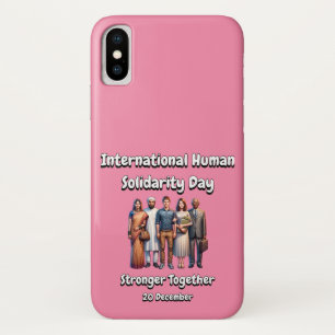 一緒に強く。人類の連帯の日。 iPhone X ケース