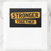 一緒に強く 長方形シール (バッグ)