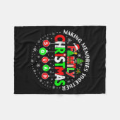 一緒に思い出を作る サンタエルフとマッチングチーム フリースブランケット (正面(横))