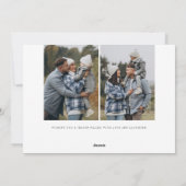 一緒に愛の三モダンつの写真のクリスマス シーズンカード (裏面)