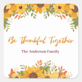 一緒に感謝する スクエアシール