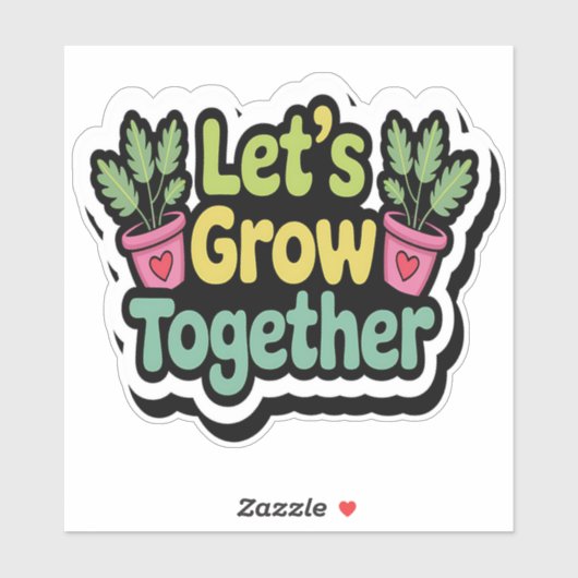 一緒に成長しよう – Plant 前向き Sticker シール (シート)