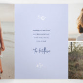 一緒に成長するパーソナライズされたバレンタイン写真 三つ折りクリスマスカード (内部中)