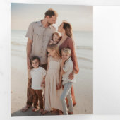 一緒に成長パーソナライズされた写真バレンタイン 三つ折りクリスマスカード (内部最初)