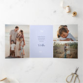 一緒に成長パーソナライズされた写真バレンタイン 三つ折りクリスマスカード (内部)