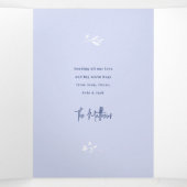 一緒に成長パーソナライズされた写真バレンタイン 三つ折りクリスマスカード (内部中)