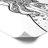 一緒に成長 – 母の娘ラインアートポートレート ポスター (角)