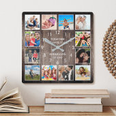 一緒に我々はそれをすべて持っているカスタムフォトウ素朴ンド スクエア壁時計