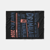 一緒に我々はドラマラとトラウマを終わらせることができ フリースブランケット (正面(横))