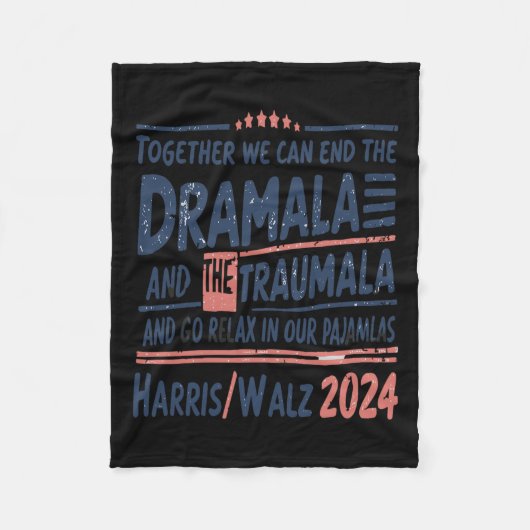 一緒に我々はドラマラとトラウマを終わらせることができ フリースブランケット (正面)