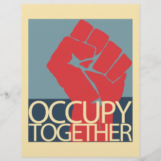 一緒に抗議アートを占拠するOccupy wall street チラシ
