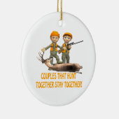 一緒に捜すカップルは一緒にとどまります セラミックオーナメント (右)