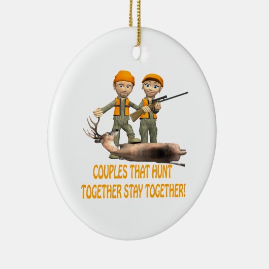 一緒に捜すカップルは一緒にとどまります セラミックオーナメント (右)