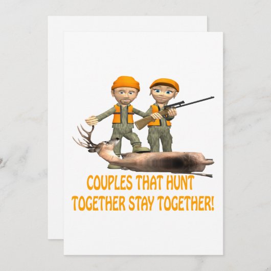 一緒に捜すカップルは一緒にとどまります 招待状 (正面/裏面)