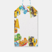 一緒に掘ってくれてありがとう建設恐竜 ギフトタグ (裏面)