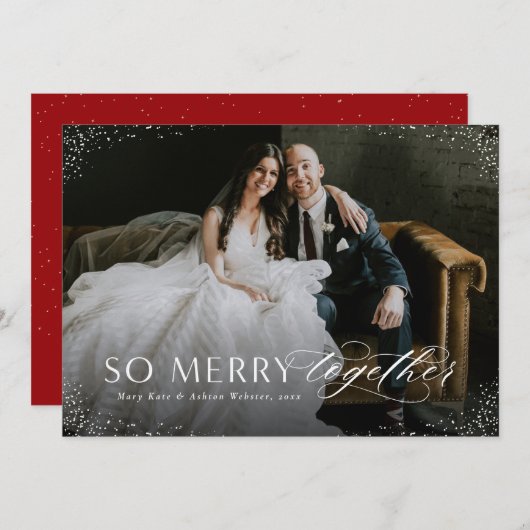 一緒に新メリーしい休日のフォトカード シーズンカード (正面/裏面)