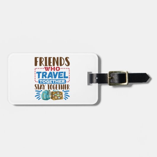 一緒に旅行する仲間の旅行ボタン ラゲッジタグ (正面横)