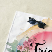 一緒に旅行する友人は一緒に滞在カスタムする ビーチタオル (インサイチュ)