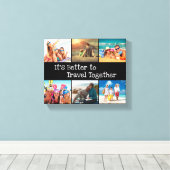 一緒に旅行する方が良い休暇フォトコラージュ キャンバスプリント (インサイチュ (ウッドフロア))
