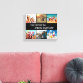 一緒に旅行する方が良い休暇フォトコラージュ キャンバスプリント (インサイチュ (リビング))