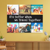 一緒に旅行する方が良い休暇フォトコラージュ キャンバスプリント (インサイチュ (リビング))