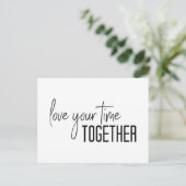 一緒に時間を愛す感動的引用文 ポストカード (スタンド正面)