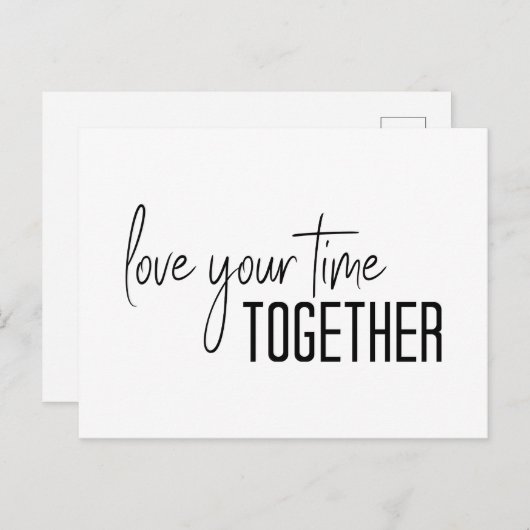 一緒に時間を愛す感動的引用文 ポストカード (正面/裏面)