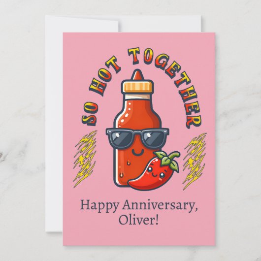 一緒に暑すぎるホットソース 誕生日記念日 シーズンカード (正面)