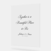 一緒に暮らすのは美しい場所 アクリルサイン (傾斜)