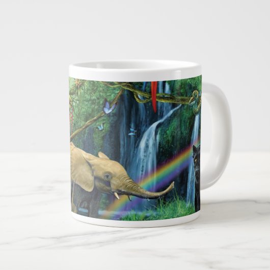 一緒に暮らす動物の装飾用クッション ジャンボコーヒーマグカップ (正面右)