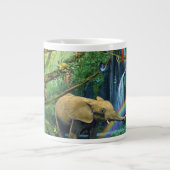 一緒に暮らす動物の装飾用クッション ジャンボコーヒーマグカップ (正面)