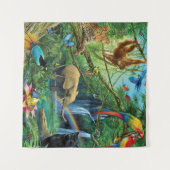 一緒に暮らす動物の装飾用クッション タペストリー (正面(横))