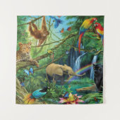 一緒に暮らす動物の装飾用クッション タペストリー (正面)