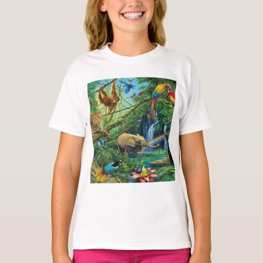 一緒に暮らす動物の装飾用クッション Tシャツ (正面)