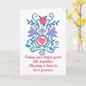 一緒に暮らす カード (黄色い花)