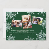 一緒に楽しい4枚の写真を飾った素朴なクリスマス シーズンカード (裏面)