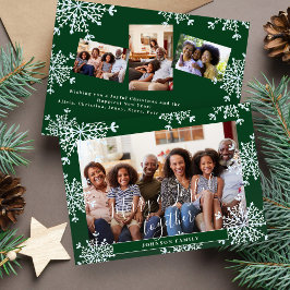 一緒に楽しくクリスマス 4 枚の写真を飾ることができる、素朴なデザインのクリスマスカード シーズンカード