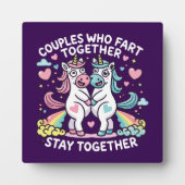 一緒に楽しむカップルが一緒に滞在おもしろい- フォトプラーク (正面)