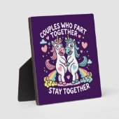 一緒に楽しむカップルが一緒に滞在おもしろい- フォトプラーク (正面)