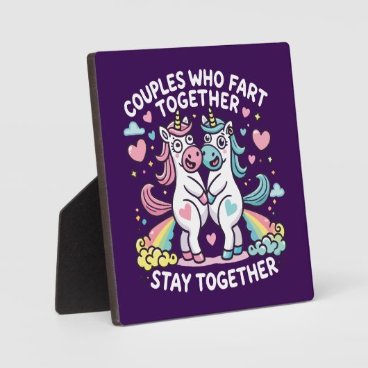 一緒に楽しむカップルが一緒に滞在おもしろい- フォトプラーク (正面)