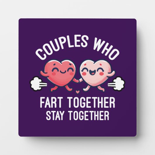 一緒に楽しむカップルが一緒に滞在おもしろい- フォトプラーク (正面)