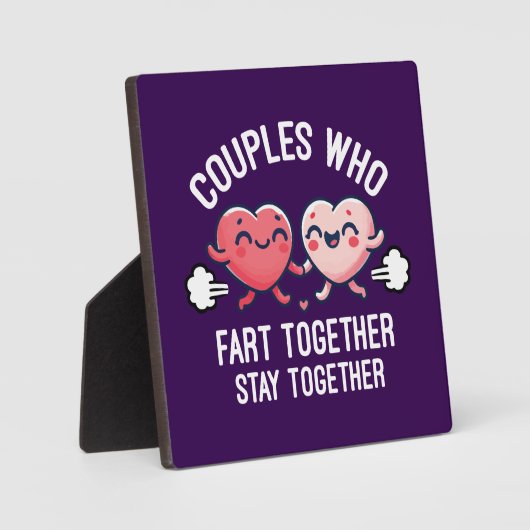 一緒に楽しむカップルが一緒に滞在おもしろい- フォトプラーク (正面)