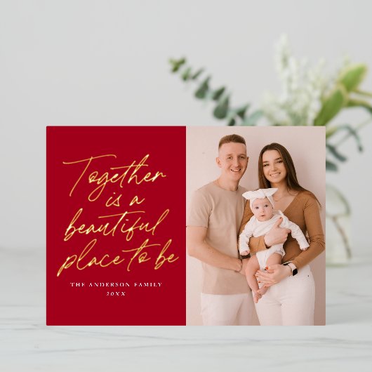 一緒に楽しめる美しい場所|過去記事 箔シーズンカード (立ち正面)