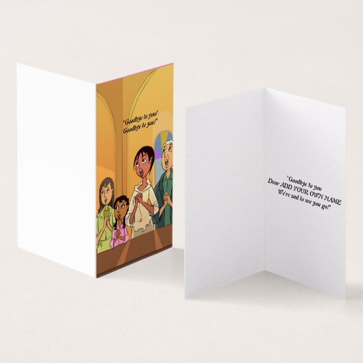 一緒に歌うさよならカスタマイズのカード (内部&外部)